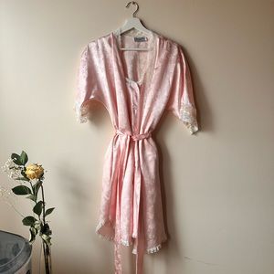 ILGWU 70s Vintage Christian Dior Night slip with matching robe